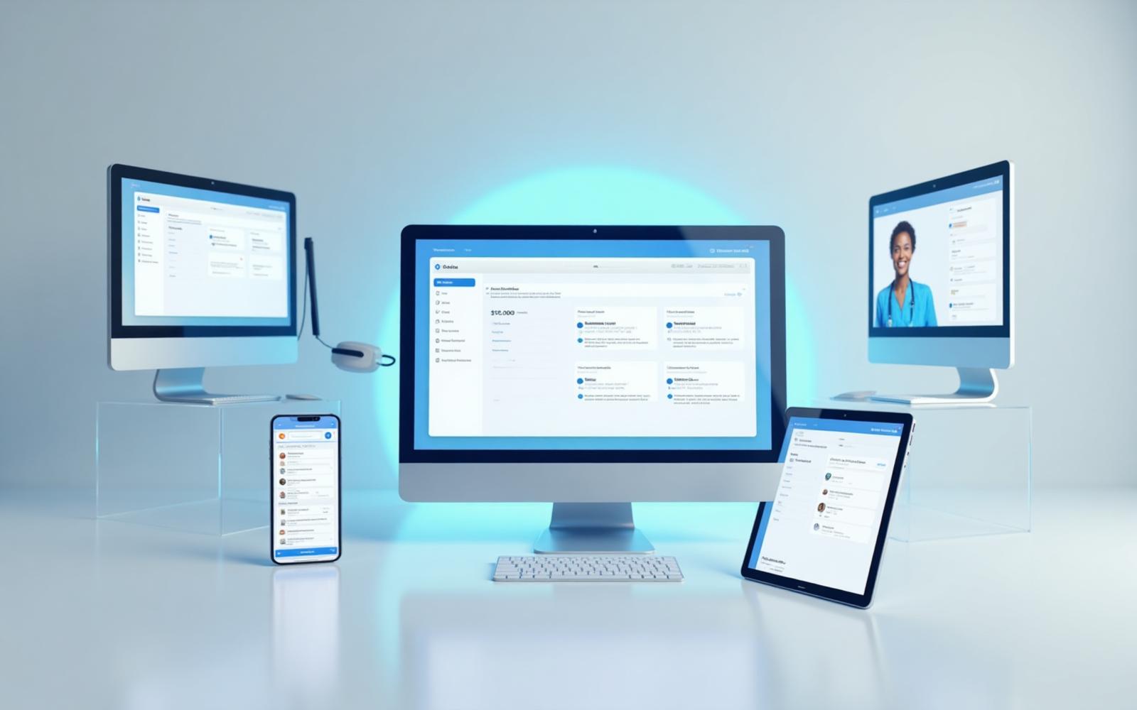 Écosystème médical AlloDoc reliant médecins, secrétaires et patients sur une seule plateforme